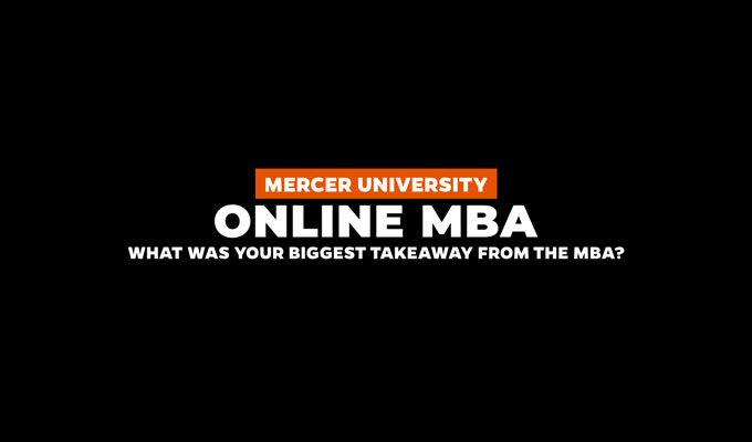 Online MBA biggest takeaway